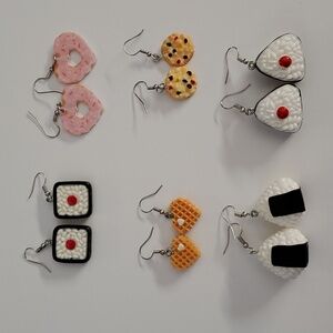 Set of 6 Food Shaped Earrings